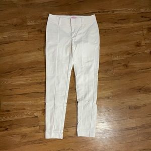 Lilly Pulitzer white Chantal stretch dinner pants